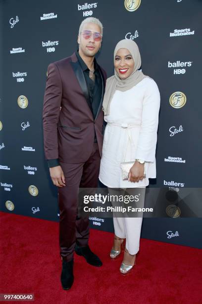 Miles Chamley-Watson and Ibtihaj Muhammad attend SI Fashionable 50 Event on July 12, 2018 in Los Angeles, California.