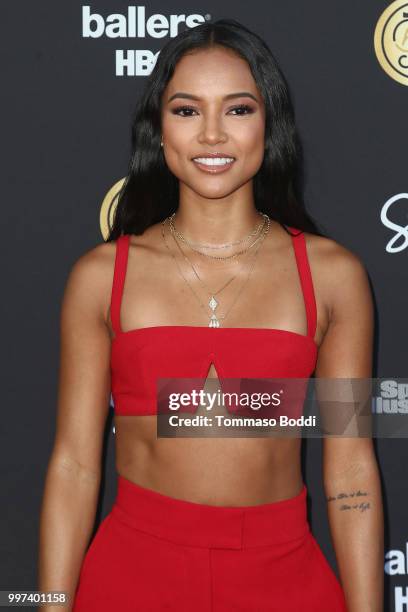 Karrueche Tran attends the Sports Illustrated Fashionable 50 on July 12, 2018 in West Hollywood, California.
