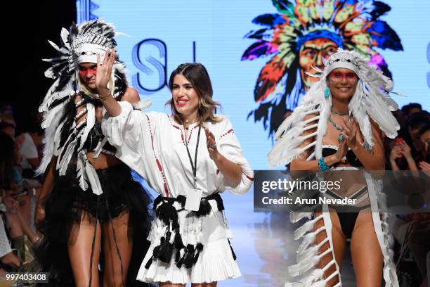 Designer Silvia Ulson and models walk the runway for Silvia Ulson at Miami Swim Week powered by Art Hearts Fashion Swim/Resort 2018/19 at Faena Forum...