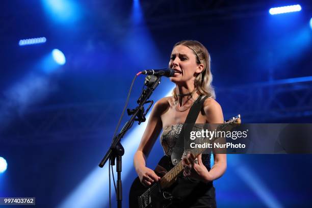 British band Wolf Alice performs at the NOS Alive 2018 music festival in Lisbon, Portugal, on July 12, 2018.