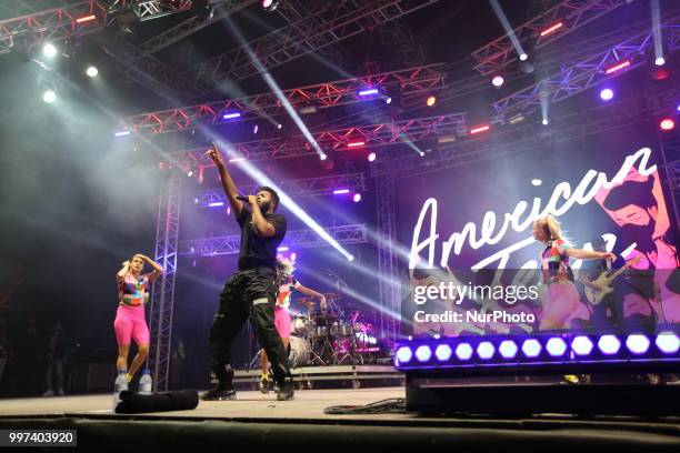 Singer Khalid performs at the NOS Alive 2018 music festival in Lisbon, Portugal, on July 12, 2018.