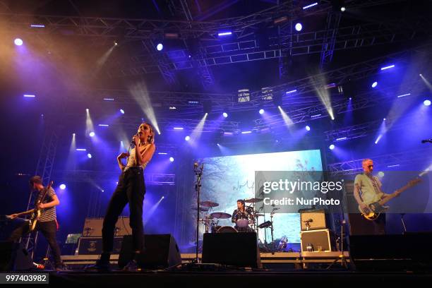 British band Wolf Alice performs at the NOS Alive 2018 music festival in Lisbon, Portugal, on July 12, 2018.