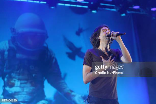 Irish rock band Snow Patrol performs at the NOS Alive 2018 music festival in Lisbon, Portugal, on July 12, 2018.