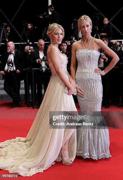 Hofit Golan and Lady Victoria Hervey attend "Outrage" Premiere at the Palais des Festivals during the 63rd Annual Cannes Film Festival on May 17,...