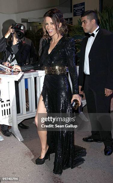 Jury member Kate Beckinsale departs "Biutiful" Premiere at the Palais des Festivals during the 63rd Annual Cannes Film Festival on May 17, 2010 in...