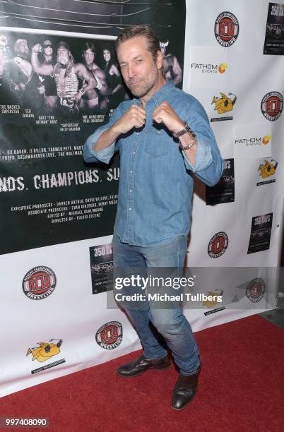 Jack Campbell attends a screening of the pro wrestling documentary "350 Days" at TCL Chinese 6 Theatres on July 12, 2018 in Hollywood, California.