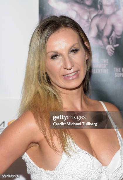 Robyn Duse attends a screening of the pro wrestling documentary "350 Days" at TCL Chinese 6 Theatres on July 12, 2018 in Hollywood, California.