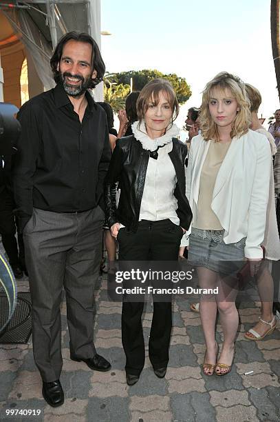 Jean-Christophe Berjon, actress Isabelle Huppert and daughter acterss Lolita Chammah attend "Copacabana" Premiere at Espace Miramar during the 63rd...