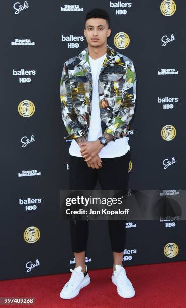 Kyle Kuzma attends Sports Illustrated Fashionable 50 at HYDE Sunset: Kitchen + Cocktails on July 12, 2018 in West Hollywood, California.