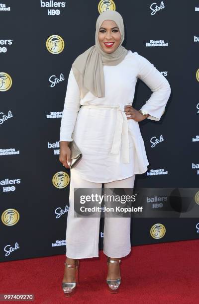 Ibtihaj Muhammad attends Sports Illustrated Fashionable 50 at HYDE Sunset: Kitchen + Cocktails on July 12, 2018 in West Hollywood, California.