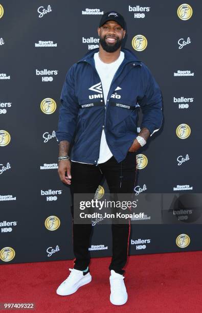 Marcedes Lewis attends Sports Illustrated Fashionable 50 at HYDE Sunset: Kitchen + Cocktails on July 12, 2018 in West Hollywood, California.