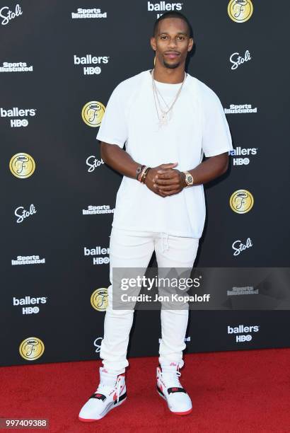 Victor Cruz attends Sports Illustrated Fashionable 50 at HYDE Sunset: Kitchen + Cocktails on July 12, 2018 in West Hollywood, California.