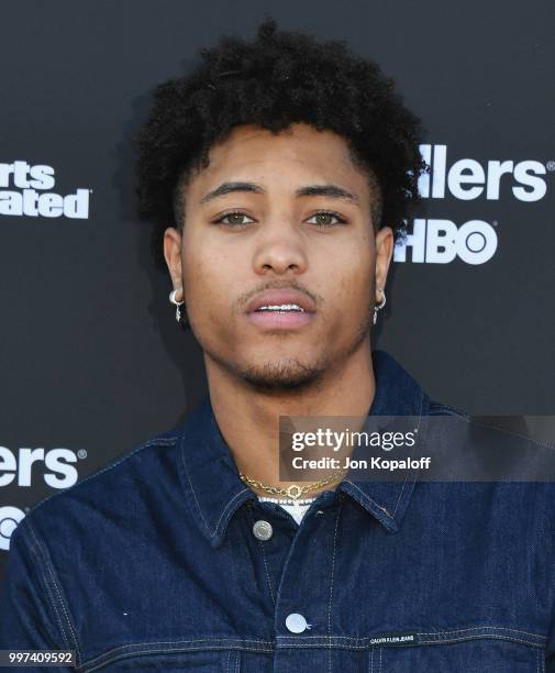 Kelly Oubre Jr. Attends Sports Illustrated Fashionable 50 at HYDE Sunset: Kitchen + Cocktails on July 12, 2018 in West Hollywood, California.