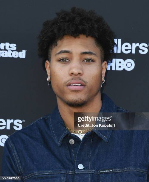 Kelly Oubre Jr. Attends Sports Illustrated Fashionable 50 at HYDE Sunset: Kitchen + Cocktails on July 12, 2018 in West Hollywood, California.