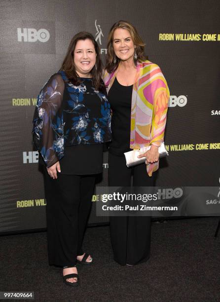 Executive VP SAG-AFTRA Rebecca Damon and director Marina Zenovich attend "Robin Williams: Come Inside My Mind" New York Premiere at SAG-AFTRA...