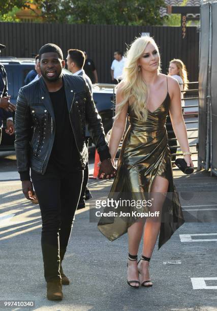 Subban and Lindsey Vonn attend Sports Illustrated Fashionable 50 at HYDE Sunset: Kitchen + Cocktails on July 12, 2018 in West Hollywood, California.