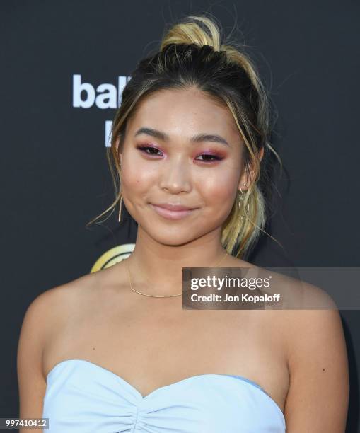 Chloe Kim attends Sports Illustrated Fashionable 50 at HYDE Sunset: Kitchen + Cocktails on July 12, 2018 in West Hollywood, California.