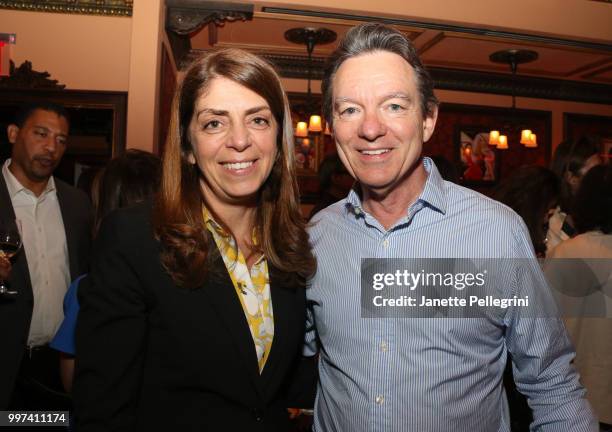 Nancy Abraham and Lawrence Wright attends "Robin Williams: Come Inside My Mind" New York Premiere After Party hosted by HBO & SAG-AFTRA on July 12,...