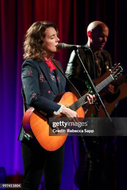 Brandi Carlile performs at An Evening With Brandi Carlile at The GRAMMY Museum on July 12, 2018 in Los Angeles, California.