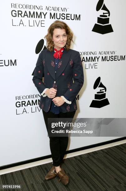 Brandi Carlile attends An Evening With Brandi Carlile at The GRAMMY Museum on July 12, 2018 in Los Angeles, California.