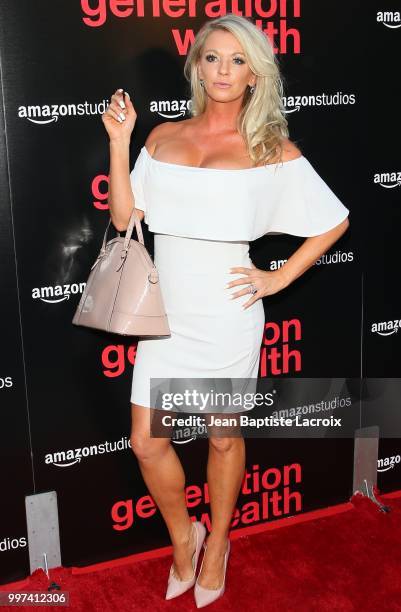 Tiffany Masters attends the premiere of Amazon Studios' "Generation Wealth" on July 12, 2018 in Hollywood, California.