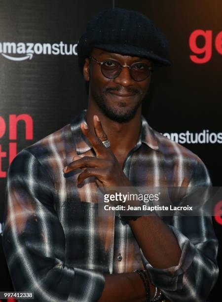 Aldis Hodge attends the premiere of Amazon Studios' "Generation Wealth" on July 12, 2018 in Hollywood, California.