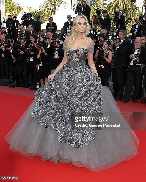 Model Adriana Karembeu attends the premiere of 'Biutiful' held at the Palais des Festivals during the 63rd Annual International Cannes Film Festival...