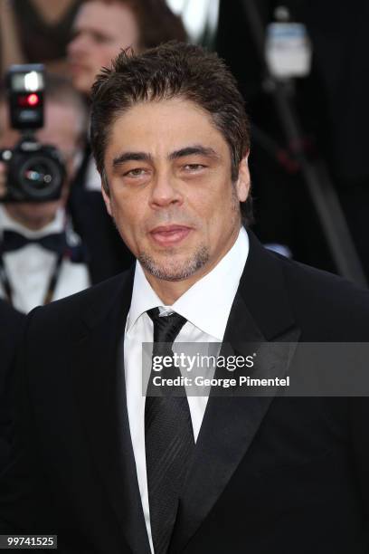 Actor and jury memeber Benicio Del Toro attends the premiere of 'Biutiful' held at the Palais des Festivals during the 63rd Annual International...