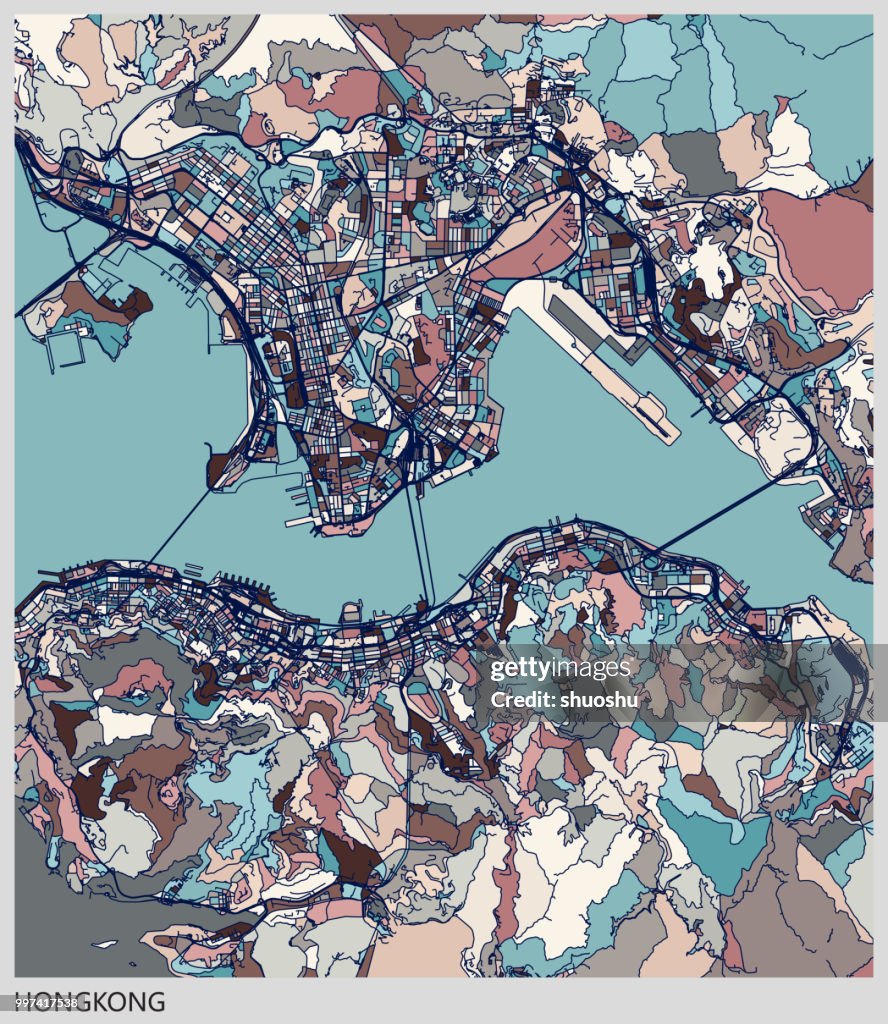 Art map of Hongkong