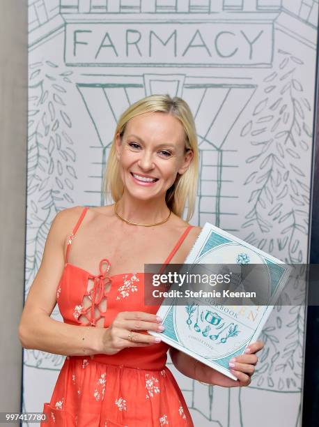 Simone De La Rue attends the launch of Farmacy Kitchen Cookbook hosted by Vegan/Plant-based Author Camilla Fayed, Elizabeth Saltzman, and Jamie...