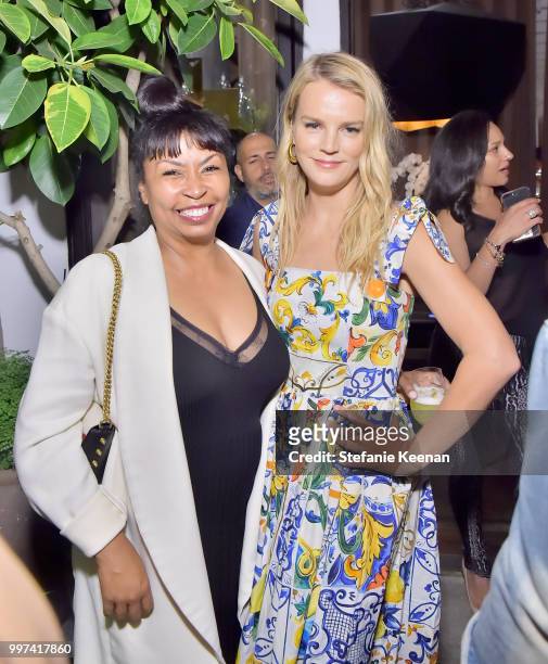 Brigette Romanek and Kelly Sawyer Patricof attend the launch of Farmacy Kitchen Cookbook hosted by Vegan/Plant-based Author Camilla Fayed, Elizabeth...