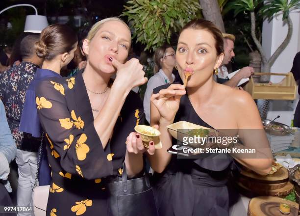 Erin Foster and Sara Riff attend the launch of Farmacy Kitchen Cookbook hosted by Vegan/Plant-based Author Camilla Fayed, Elizabeth Saltzman, and...