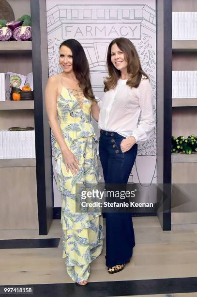 Janie Bryant and Monica Corcoran attend the launch of Farmacy Kitchen Cookbook hosted by Vegan/Plant-based Author Camilla Fayed, Elizabeth Saltzman,...