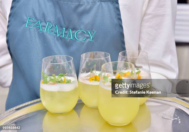 Cocktails on display at the launch of Farmacy Kitchen Cookbook hosted by Vegan/Plant-based Author Camilla Fayed, Elizabeth Saltzman, and Jamie...