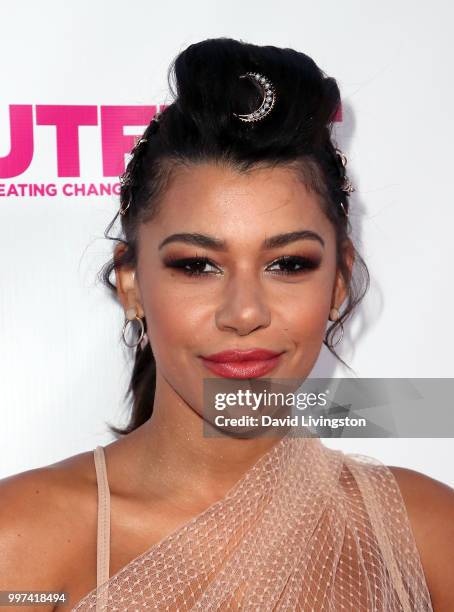 Actress Montana Manning attends the 2018 Outfest Los Angeles opening night gala screening of "Studio 54" at the Orpheum Theatre on July 12, 2018 in...