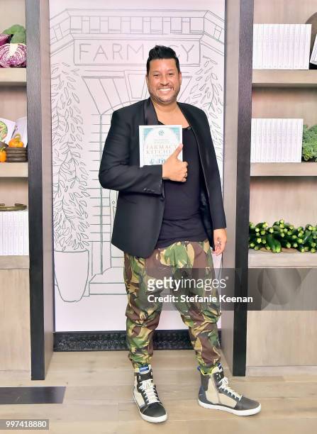 Pietro Cuevas attends the launch of Farmacy Kitchen Cookbook hosted by Vegan/Plant-based Author Camilla Fayed, Elizabeth Saltzman, and Jamie Mizrahi...