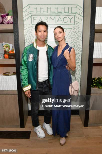 Jared Eng and Angela Sarafyan attend the launch of Farmacy Kitchen Cookbook hosted by Vegan/Plant-based Author Camilla Fayed, Elizabeth Saltzman, and...