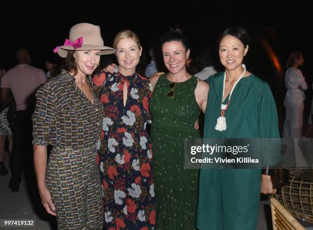 LeeAnn Jarvis, Kate Butler, Garance Dore and Joany Lee attend Garance Doré, founder of Atelier Doré, celebrates Au Soleil:A Summer Soirée by Le...