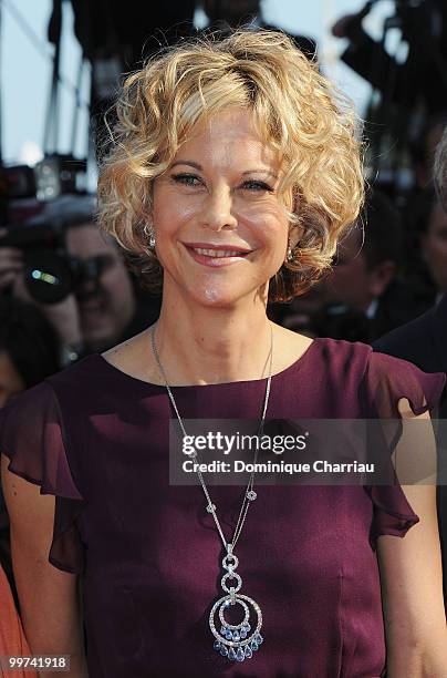 Actress Meg Ryan attends the premiere of 'Biutiful' held at the Palais des Festivals during the 63rd Annual International Cannes Film Festival on May...