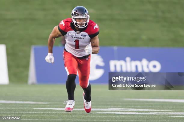 Lemar Durant of the Calgary Stampeders in a regular season Canadian Football League game played at TD Place Stadium in Ottawa. The Calgary Stampeders...