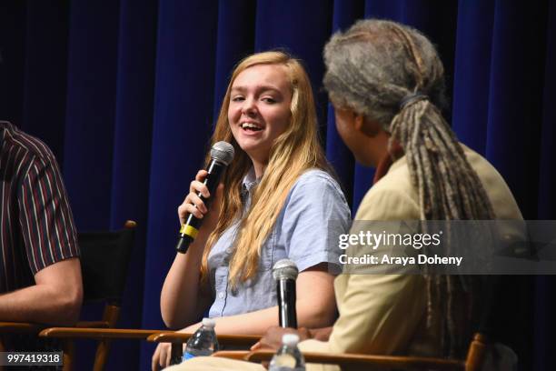 Elsie Fisher attends Film Independent at The WGA Theater presents screening and Q&A of "Eighth Grade" at The WGA Theater on July 12, 2018 in Beverly...