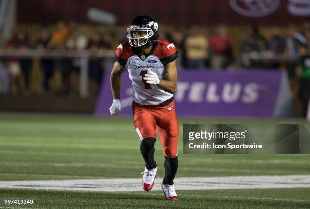 Lemar Durant of the Calgary Stampeders in a regular season Canadian Football League game played at TD Place Stadium in Ottawa. The Calgary Stampeders...