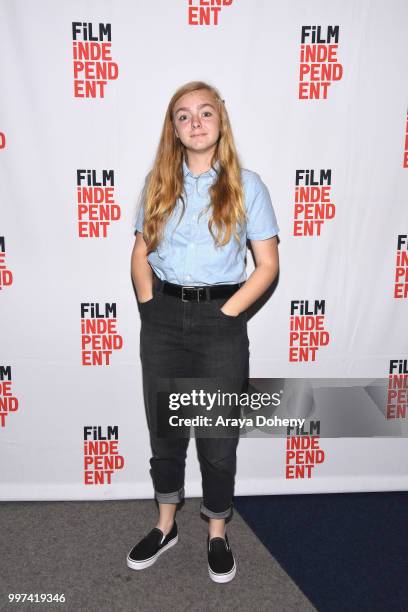 Elsie Fisher attends Film Independent at The WGA Theater presents screening and Q&A of "Eighth Grade" at The WGA Theater on July 12, 2018 in Beverly...