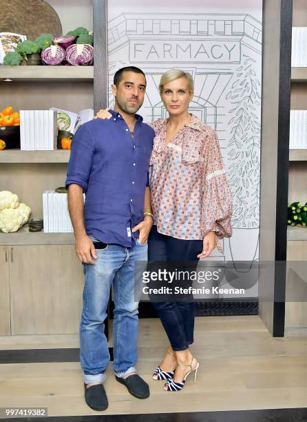Karim Saleh and Melita Toscan du Plantier attend the launch of Farmacy Kitchen Cookbook hosted by Vegan/Plant-based Author Camilla Fayed, Elizabeth...