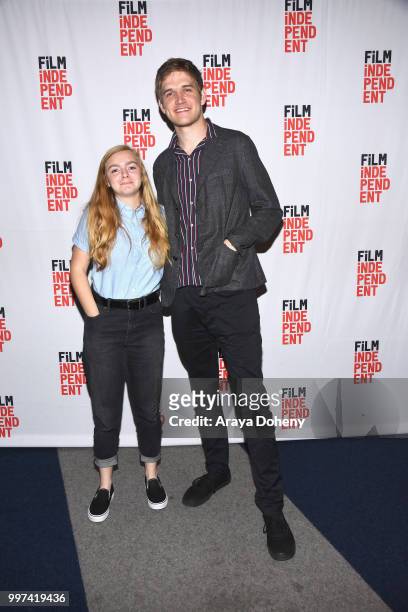 Elsie Fisher and Bo Burnham attend Film Independent at The WGA Theater presents screening and Q&A of "Eighth Grade" at The WGA Theater on July 12,...
