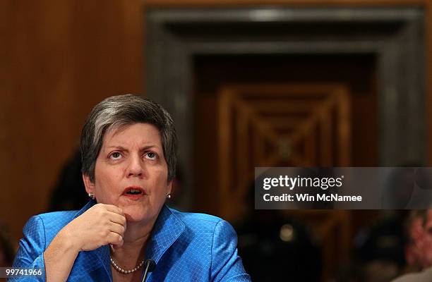 Homeland Security Secretary Janet Napolitano testified during a hearing of the Senate Homeland Security and Governmental Affairs Committee May 17,...