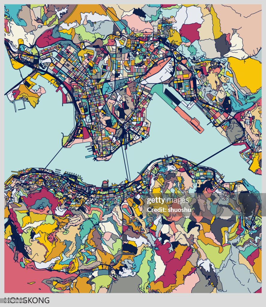 Art map of Hongkong