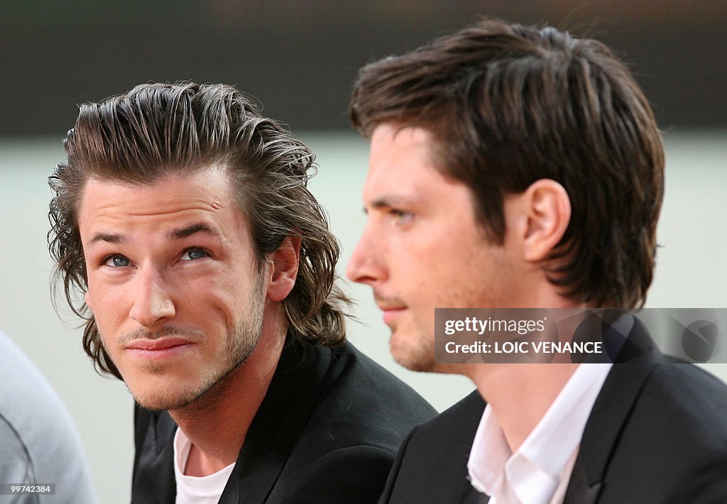 French actors Gaspard Ulliel (L) and Rap