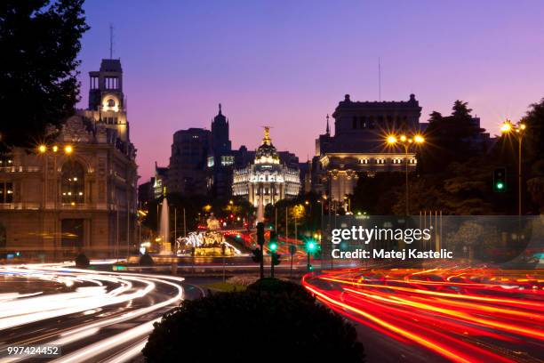 calle de alcala street in madrid, spain. - calle stock pictures, royalty-free photos & images