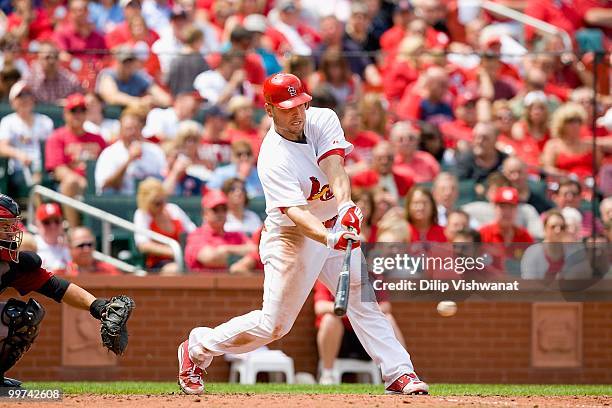 Matt Holliday of the St. Louis Cardinals bats against the Houston Astros at Busch Stadium on May 13, 2010 in St. Louis, Missouri. The Astros beat the...